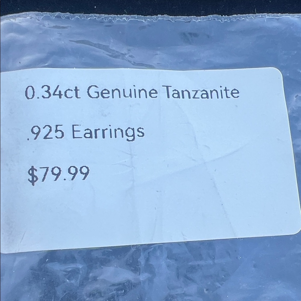 Genuine Tanzanite Sterling Silver Earrings | SS 925 | .34ct